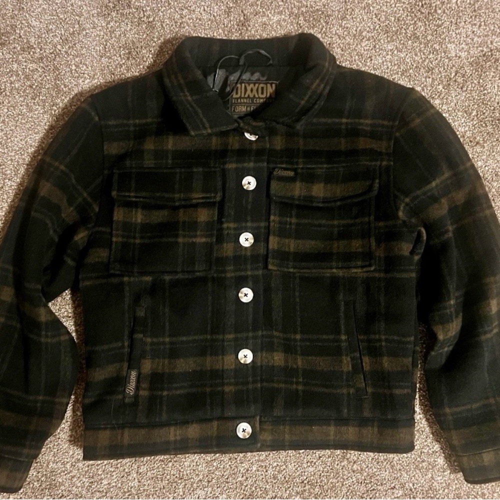 DIXXON Black and Brown Cropped Shacket!